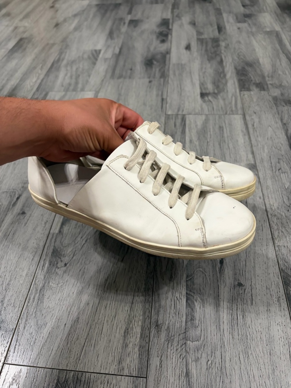 Freda Salvador White Leather Low-Top Sneakers